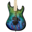 Kramer Baretta (EVH D-Tuna; Incl. Premium Soft Case) - Snakeskin Green Blue Fade