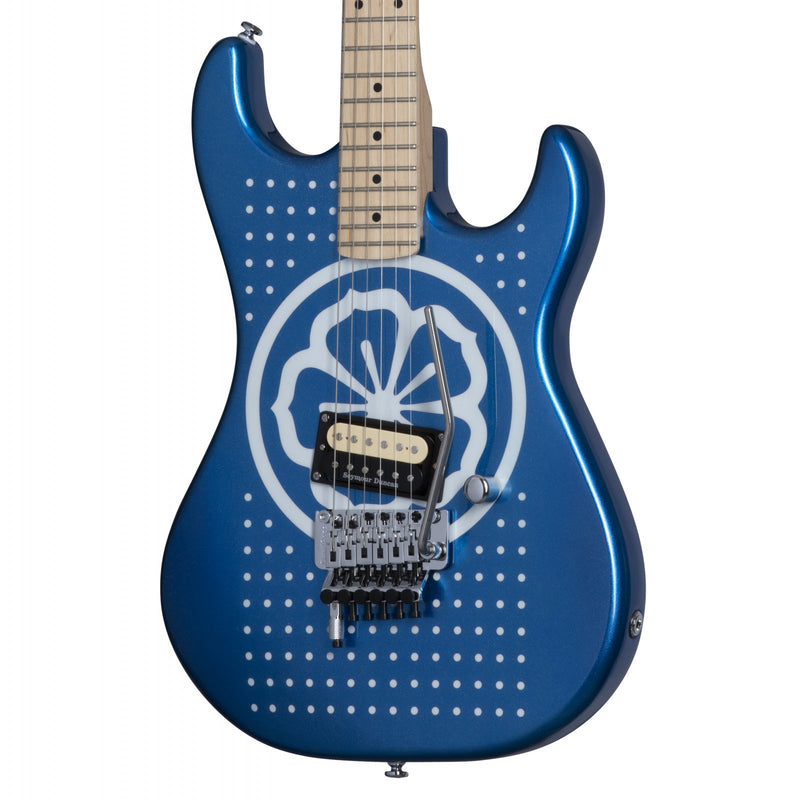 Kramer Baretta (EVH D-Tuna; Reverse Headstock; Incl. Premium Soft Case) - White Lotus Candy Blue