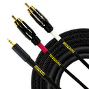 Mogami 3.5 Trs To Dual Rca 10Ft