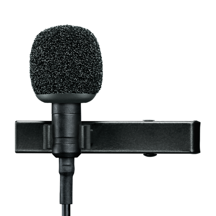 Shure MVL/A Mvl Omnidirectional Condenser Lavalier Microphone [1/8” (3.5Mm)] + Windscreen, Tie-Clip Mount And Carrying Pouch