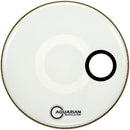 Aquarian Regulator Off-Set Hole Gloss White Bass Drum Head, 20"