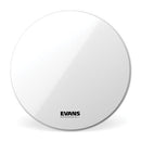 Evans EQ3 Resonant Smooth White Bass Drum Head, No Port, 20"