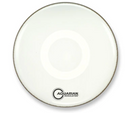 Aquarian Regulator, White Gloss 10mil Single Ply Resonant Bass Drumhead with Small Muffle Ring - 22"