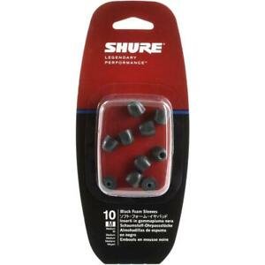 Shure EABKF1-10M Medium Black Foam Sleeves. (Ten Included/Five Pair)