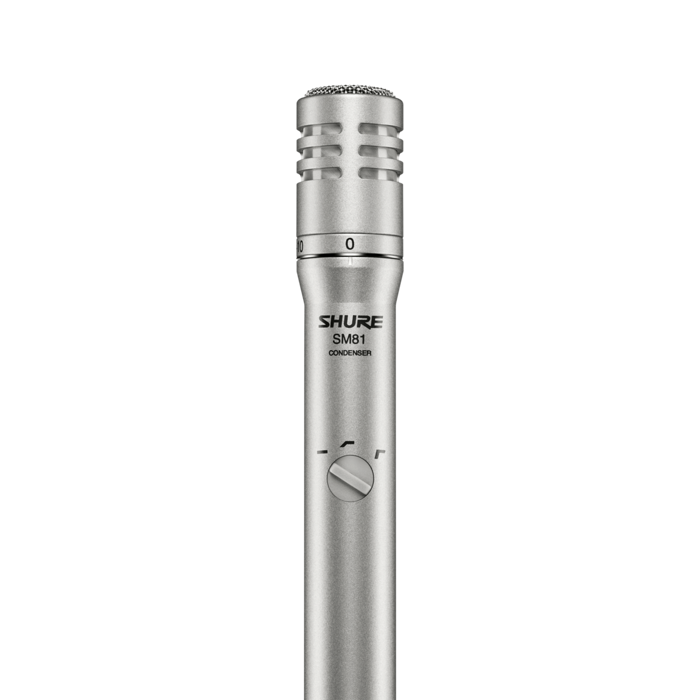 Shure SM81-LC Cardioid Condenser With 10Db Attenuator And 3 Position Low-Cut Filter, With Foam Windscreen