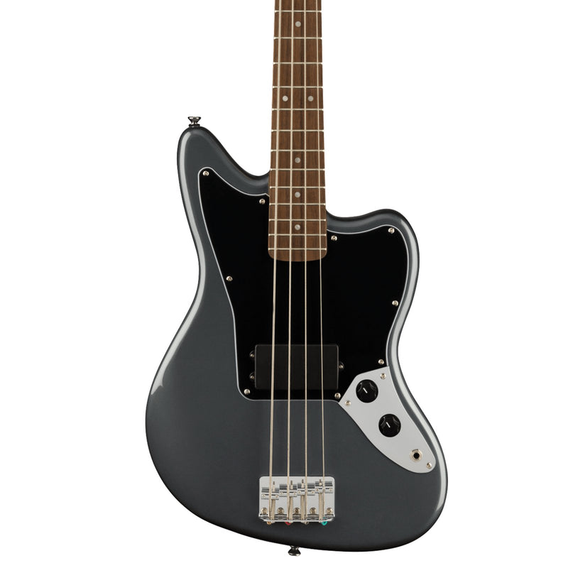 Squier Affinity Series Jaguar Bass H - Laurel Fingerboard, Black Pickguard, Charcoal Frost Metallic