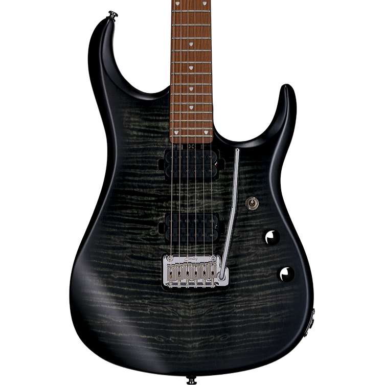 Sterling by Music Man JP15 - Flame Maple Top - Trans Black Satin