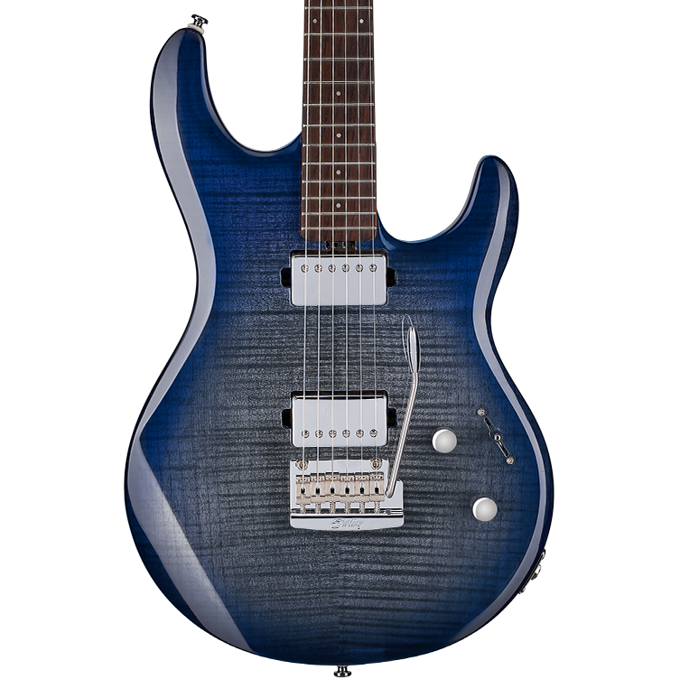 Sterling by Music Man Luke - Flame Top - Blueberry Burst