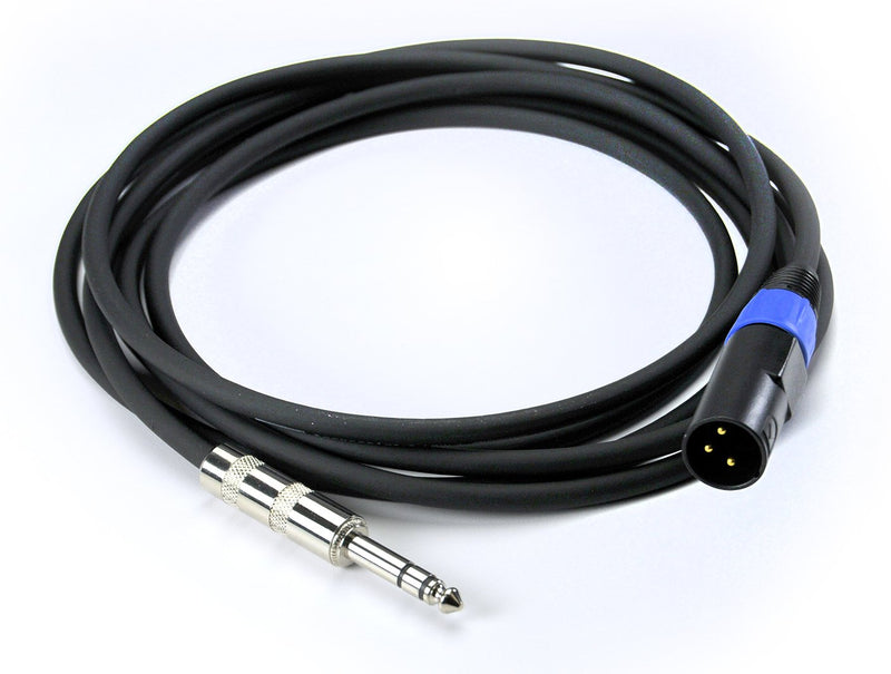 Whirlwind Cable - Adapter, 1/4" TRSM to XLRM, 3', Accusonic+2*.