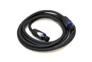 Whirlwind Cable - Speaker, NL4 Speakon to NL4 Speakon, 50', 12 AWG, wired 1+ / 1-*.